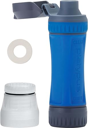 Platypus Quickdraw Ultralight Backpacking Water Filter, Blue
