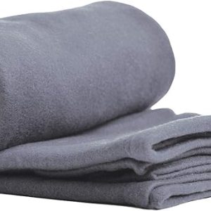 Cozy-Soft Microfleece Travel Blanket, 50x60 Inch, Lightweight, Compact, Perfect for Airplane and Car, Charcoal