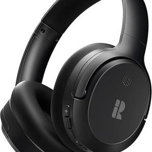 Bluetooth Headphones, Hybrid Active Noise Cancelling Wireless Headphones Over Ear with Microphone, 140H Playtime, Transparency Mode, Deep Bass, Clear Calls, Comfort fit for Travel, Home Office